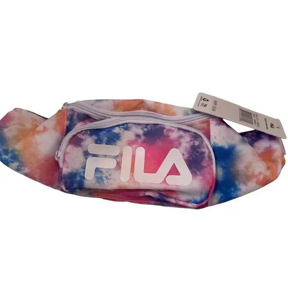 Fila Jamie Tie Dye NWT Fanny Pack Belt Bag $25 Two Zipper Pockets - Picture 5 of 5